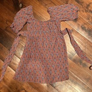 Very colorful barley worn flowy shirt